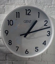 Large Gent Of Leicester Working Electric Metal Wall Clock 47cm