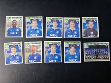 EVERTON Merlin Premier League 95 10 different stickers
