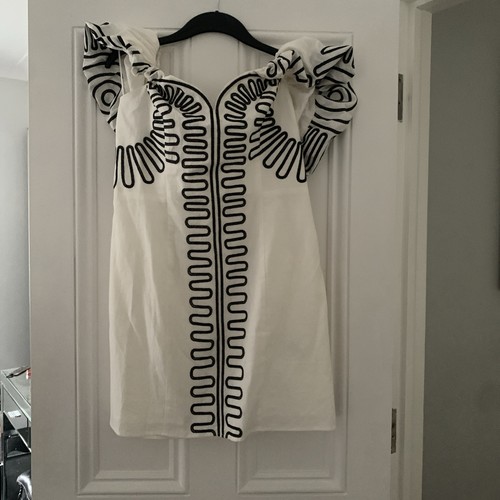 Ladies linen white dress - linen, h&m