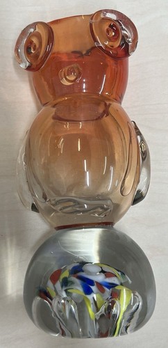 Art glass owl figurine - art,