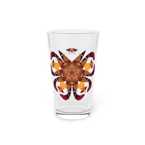 Geometric art pint glass - geometric,