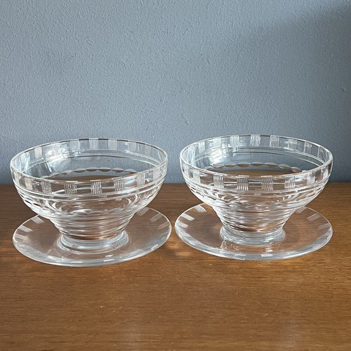 Pair vintage stuart crystal - pair,
