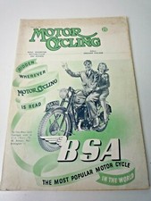 Vintage motor cycling magazine - motor,
