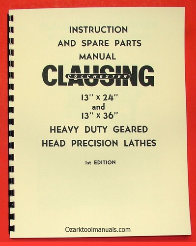 Clausing colchester x24 - clausing-colchester, 13"x24"