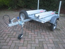 Erde 122 flatbed trailer Quingo telescopic ramps,Jockey wheel,Spare wheel,Lights