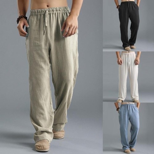 Mens linen trousers - linen, casual