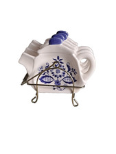 Vintage Tea Bag Blue & White