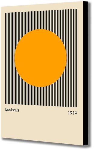 Bauhaus orange circle 1919 - circle,