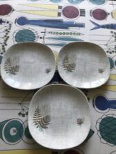 3 Alfred Meakin Side Plates Rock Fern