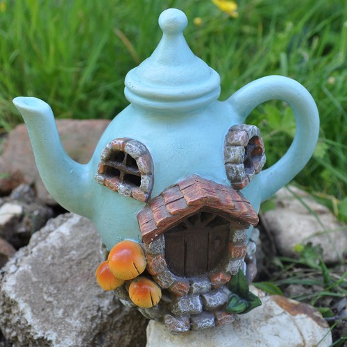 Fairy house tea pot home - tea,