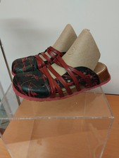 Think!  Black,Red  clogs mules leather shoes, Ladies  Size 38 UK 5