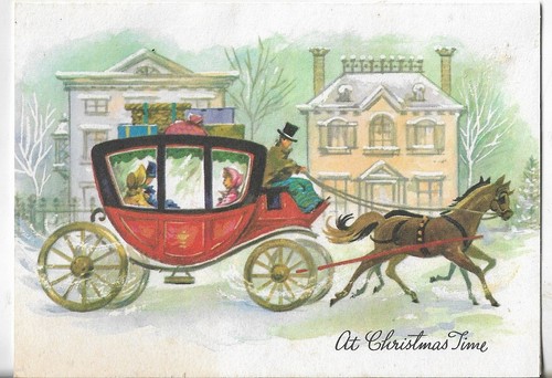 Vtg christmas greeting card - christmas,