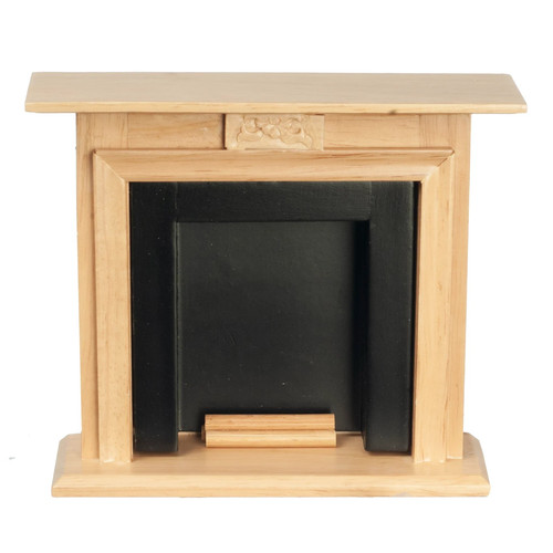 Dolls house fireplace oak and - house,