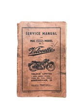 Service Manual for Velocette  MAC Spring Frame 350cc Model 1954