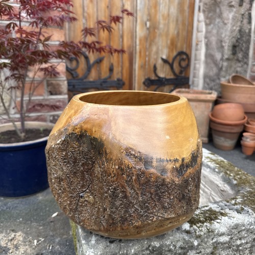 Large wooden planter pot - large,