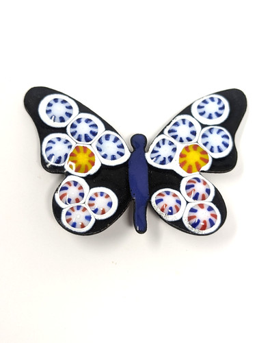 Vintage enamel butterfly - vintage,