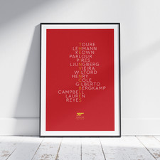 Arsenal The Invincibles Football Poster Print Soccer A5 A4 A3 Free UK Post