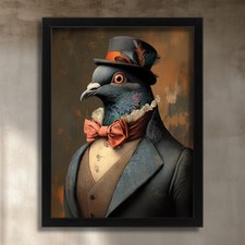 Pigeon Art Print Elegant Bird