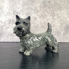Vintage Goebel Figurine Grey Black Scottish Terrier Scotty Dog Figurine