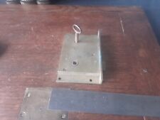VINTAGE BRASS DRAWER CABINET LOCK WITH KEY 2 5/8" X  4" X  5/8" 