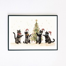 Christmas Kittens Watercolour