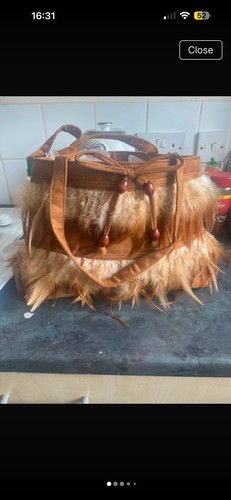 Frangi tan faux - , suede