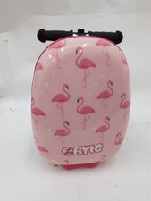 Z Flyte Kids Scooter Suitcase Pink Flamingo Ride-On Luggage