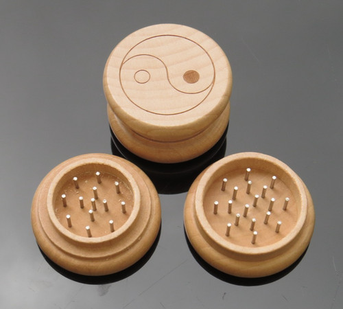 Small wooden herb grinder - small,