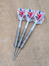 Vintage Tungsten Darts Set 25g Knurled Grip Straight Barrels