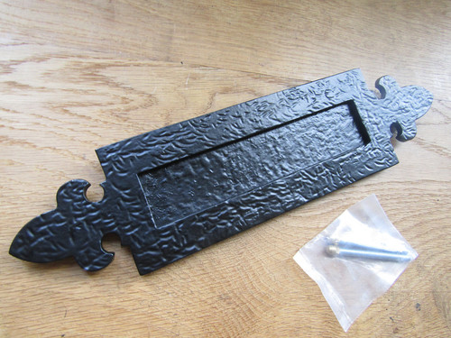 Rustic iron letter plate fleur - plate,