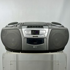 Cleaned AIWA CSD-ES365 PORTABLE CASSETTE BOOMBOX Radio FM/MW/LW Q-Sound Surround