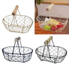 Metal wire egg basket - metal,