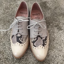 Wonders Brogues Patent Grey