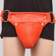 Mens Real Leather Jockstrap