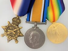 THE FINEST QUALITY British WWI Mons Star 1914 Medal Trio Full Size Replacements.