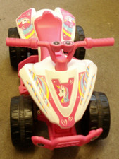 Child’s Unicorn Pink/White Quad Bike – Battery Operated with charger. Age 3+