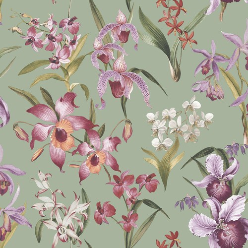 Rasch maya floral - maya, sage