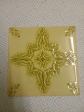 H & R Johnson Vintage Green Tile 6x6 Inches