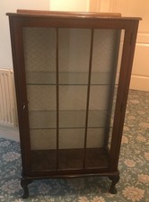 vintage glass display cabinet