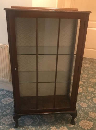 Vintage glass display cabinet - glass,