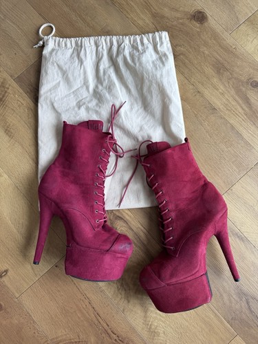 Hella heels burgandy faux - heels,