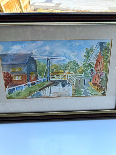 Morris signed watercolour - e,
