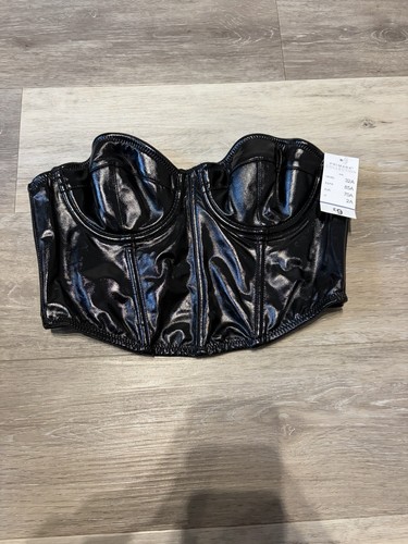 Primark black leather look - black,