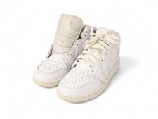 Youth JORDAN 1 Mid Triple White 2023 554725-136 Sneakers UK 5 B42