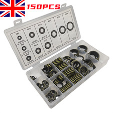 150Pcs M6 - M24 Bonded Seals Oil Washer Set Assortment Bonded Oil Copper Washer