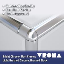 Vroma Round/Quadrant Tile Trim EXTERNAL Silver / Coloured  CORNER PIECE SINGLES