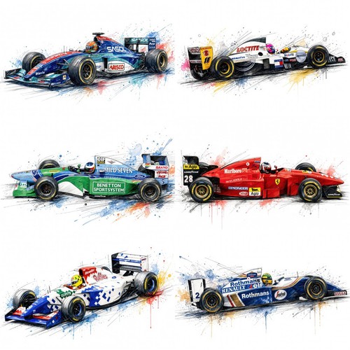 1994 formula teams car art - teams,