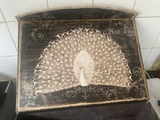 RARE Punch Studio Decoupage Memory Box Small Suitcase Peacock Theme