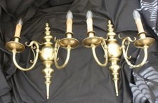 VINTAGE PAIR OF BRASS WALL