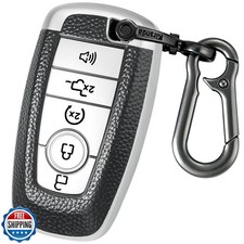 Kirsnda for Ford Key fob Cover,Texture case,with Keychain,Key Shell/Skin,5-Bu